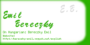 emil bereczky business card